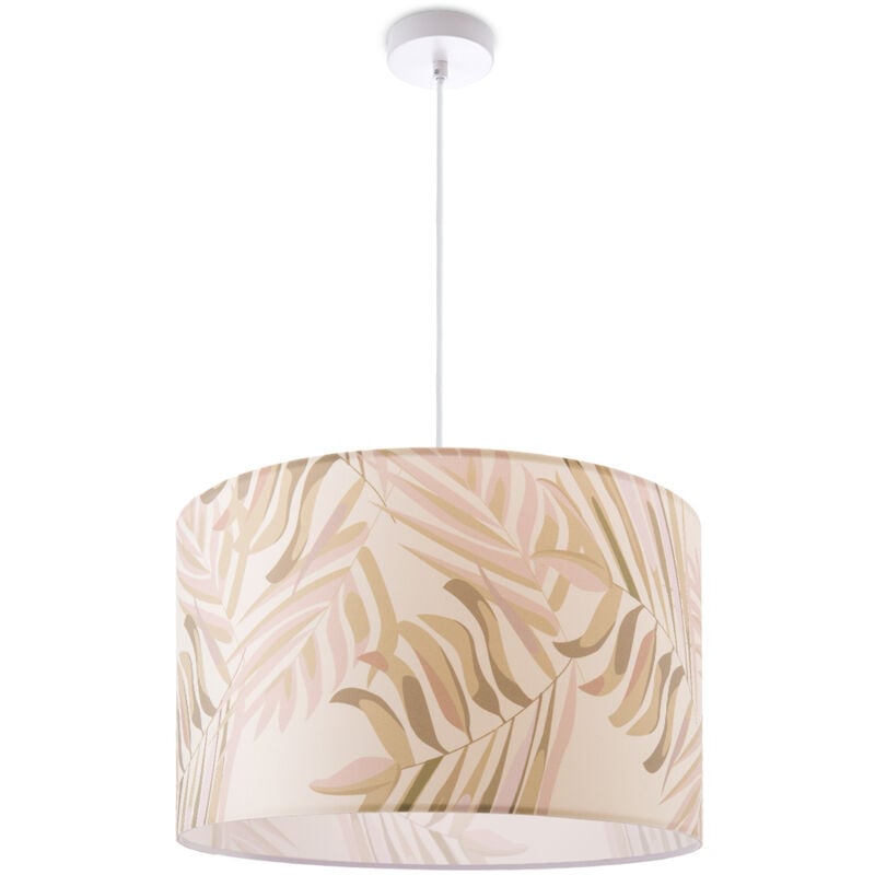foto del prodotto lampada a plafone sospensione salotto camera da letto moderna giungla palme e27 verde 38cm , luce a sospensione bianca paco home