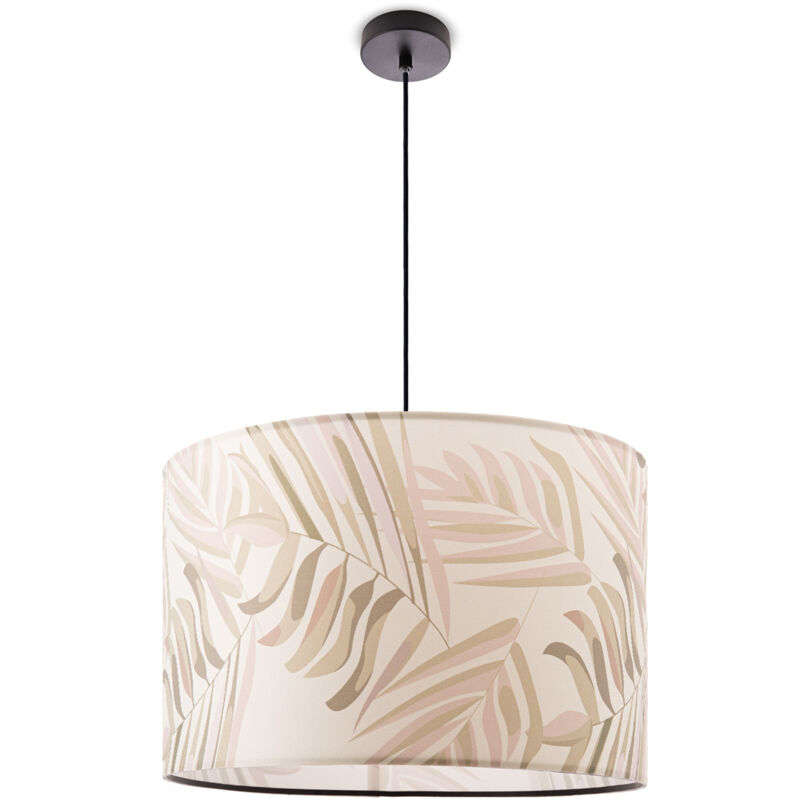 foto del prodotto lampada a plafone sospensione salotto camera da letto moderna giungla palme e27 verde 38cm , luce a sospensione nero paco home