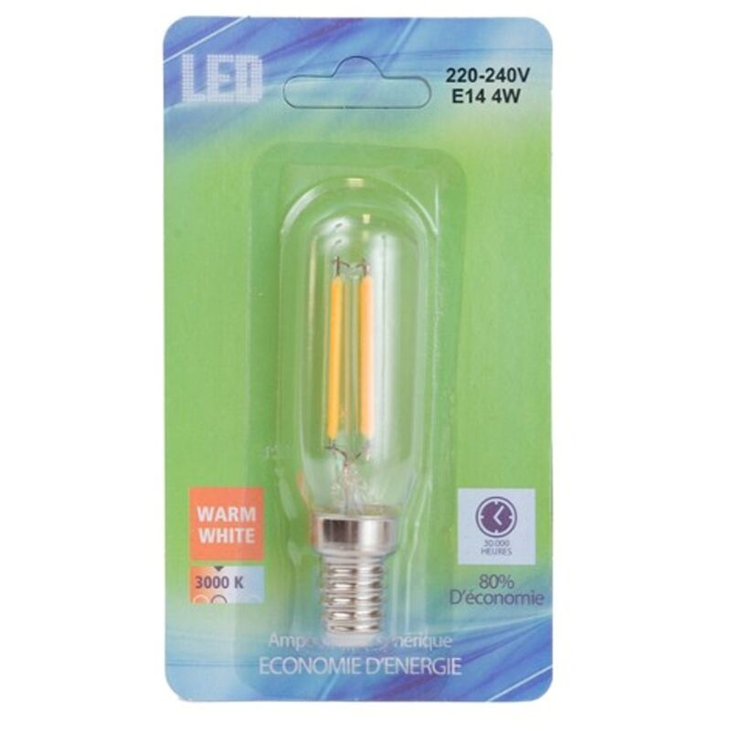 foto del prodotto lampada a risparmio led per cappa 4w universale attacco e14 calda
