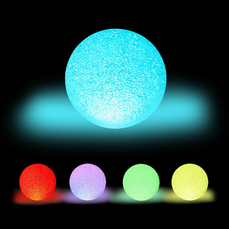 foto del prodotto lampada a sfera a led, cambio colore, batterie, senza cavo, per interni, sfera luminosa d. 15 cm, bianco