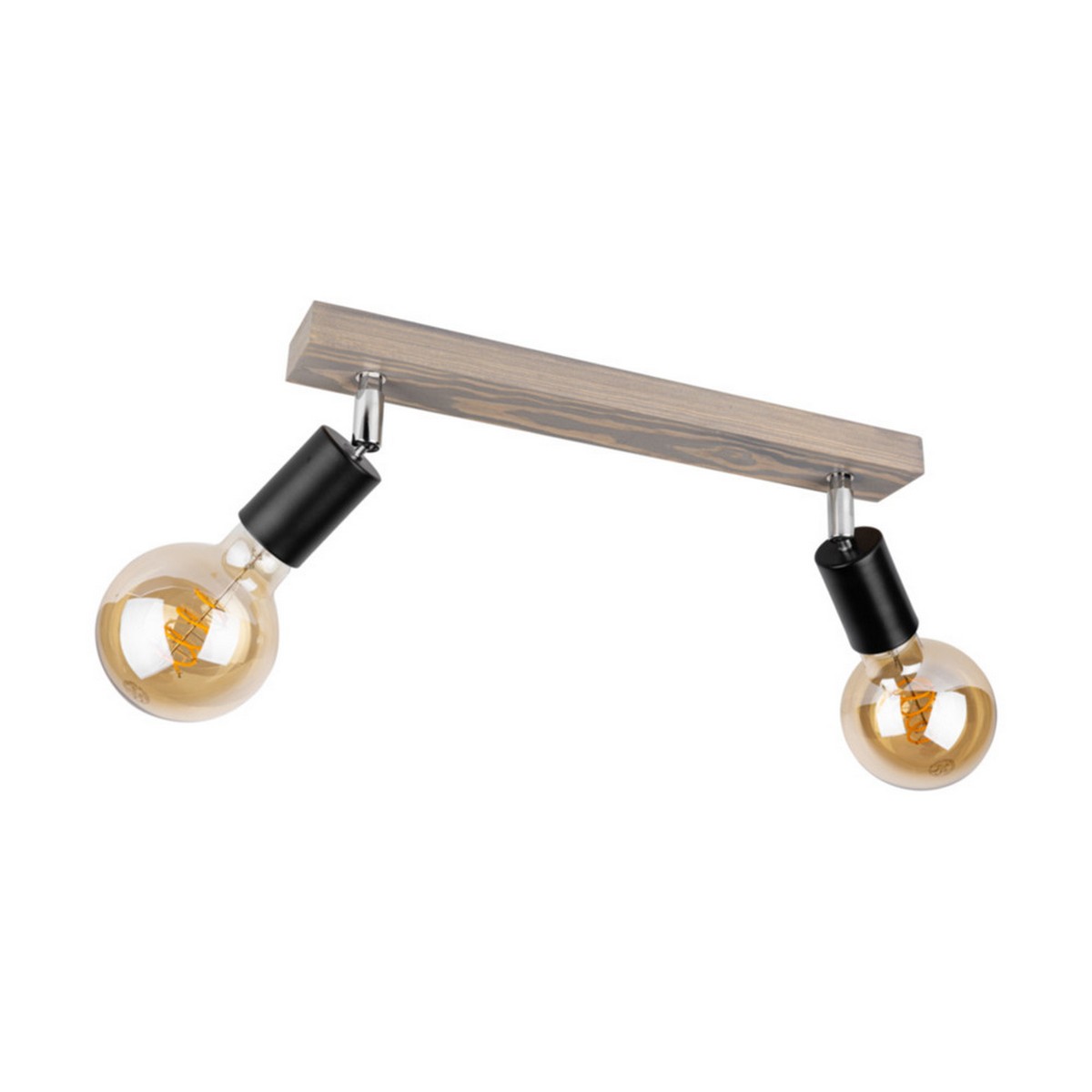 foto del prodotto lampada a soffitto aronne, grigio, legno, 5x40x13 cm, epikasa
