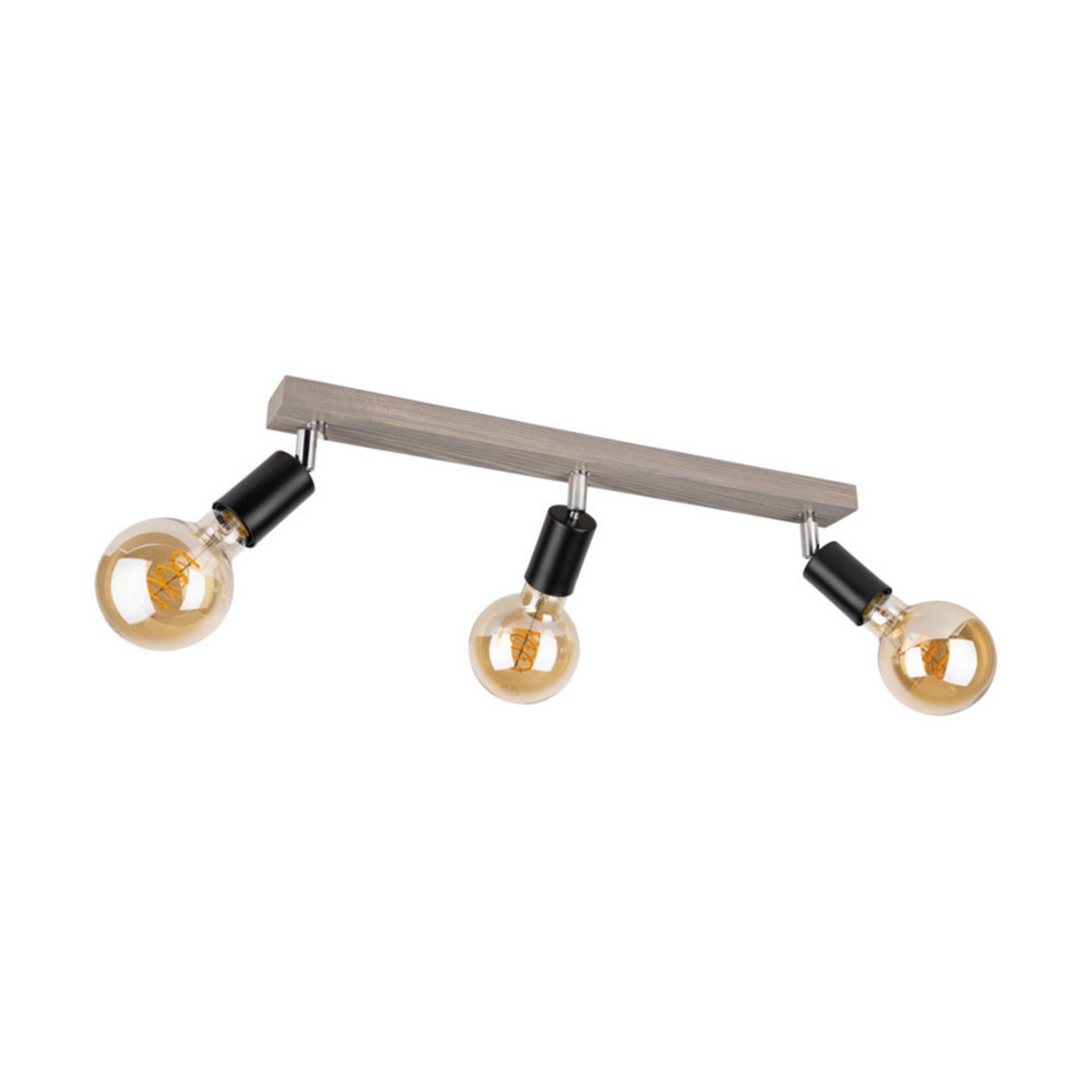 foto del prodotto lampada a soffitto aronne, grigio, legno, 5x55x13 cm, epikasa