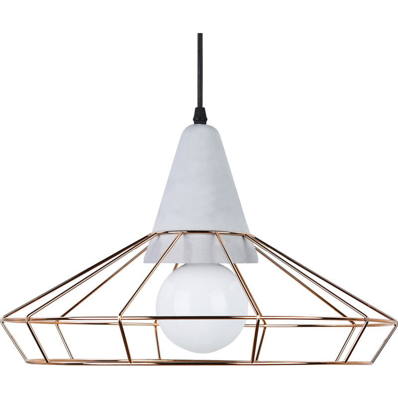foto del prodotto lampada a soffitto design retr lampada sospesa in metallo e cemento giotto oro