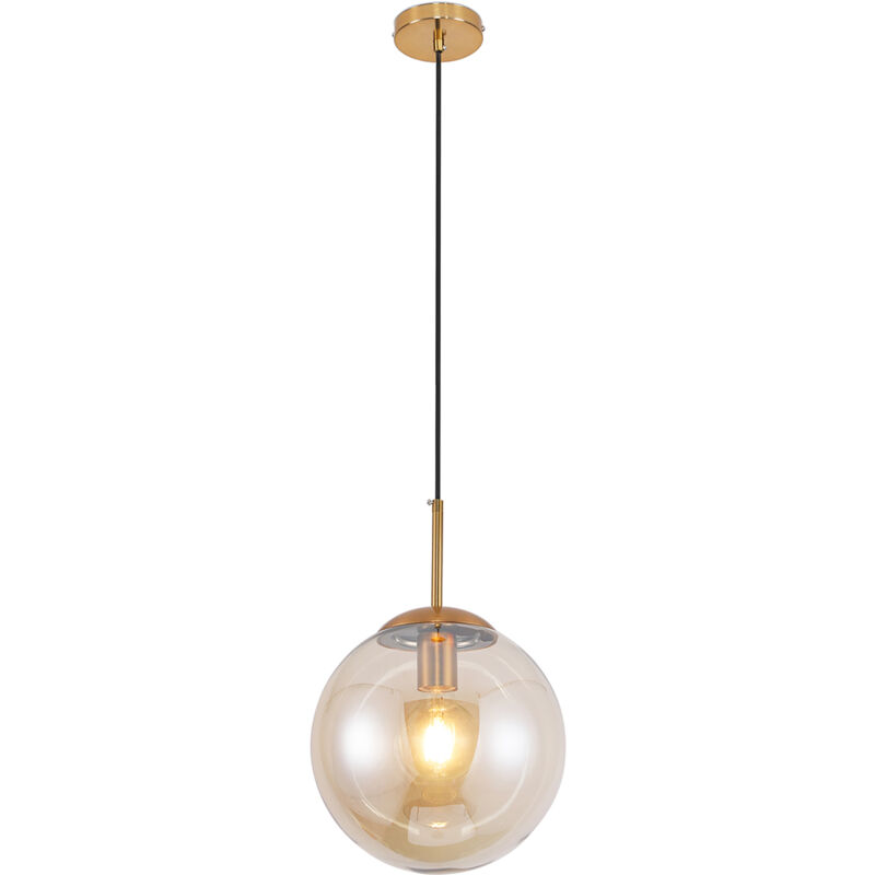 foto del prodotto lampada a soffitto design sfera lampada a sospensione in cristallo alvis beige