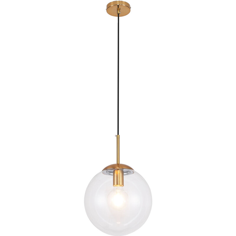 foto del prodotto lampada a soffitto design sfera lampada a sospensione in cristallo alvis trasparente
