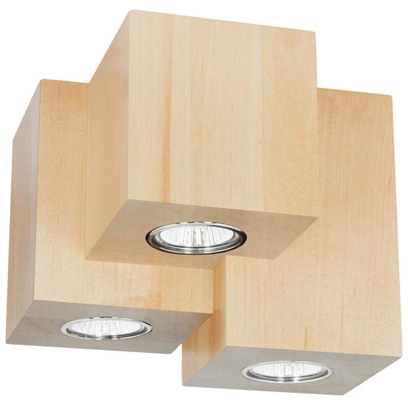 foto del prodotto lampada a soffitto gila, legno, marrone, 20x20x15 cm