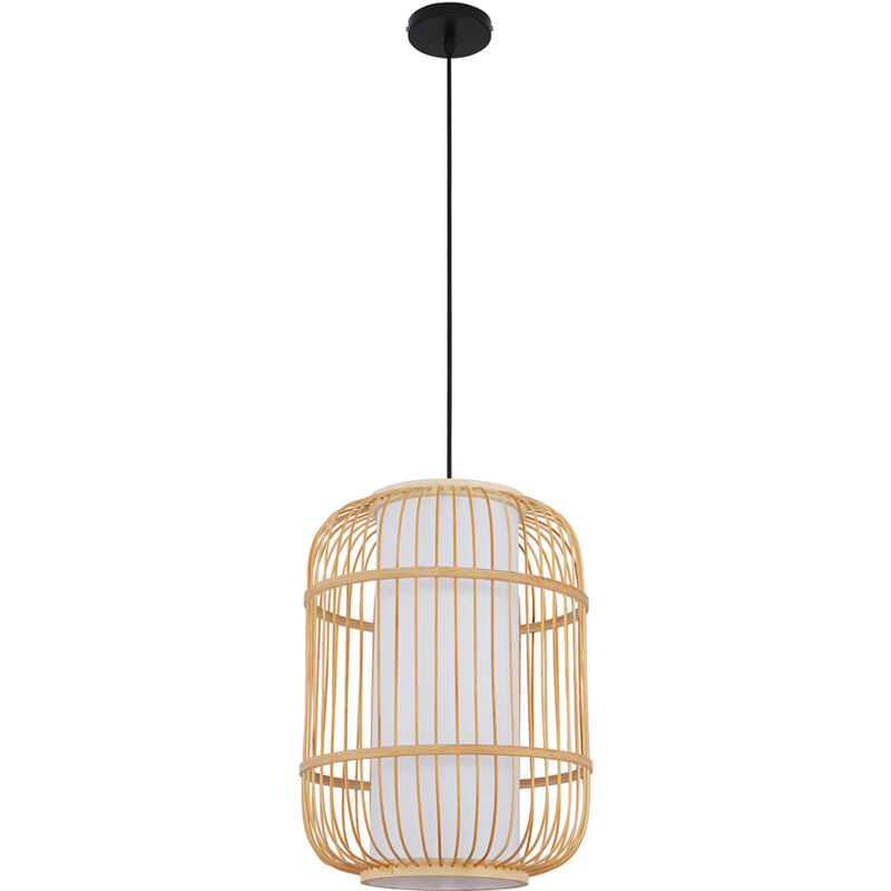 foto del prodotto lampada a soffitto in bamb lampada a sospensione in stile boho bali mane legno naturale