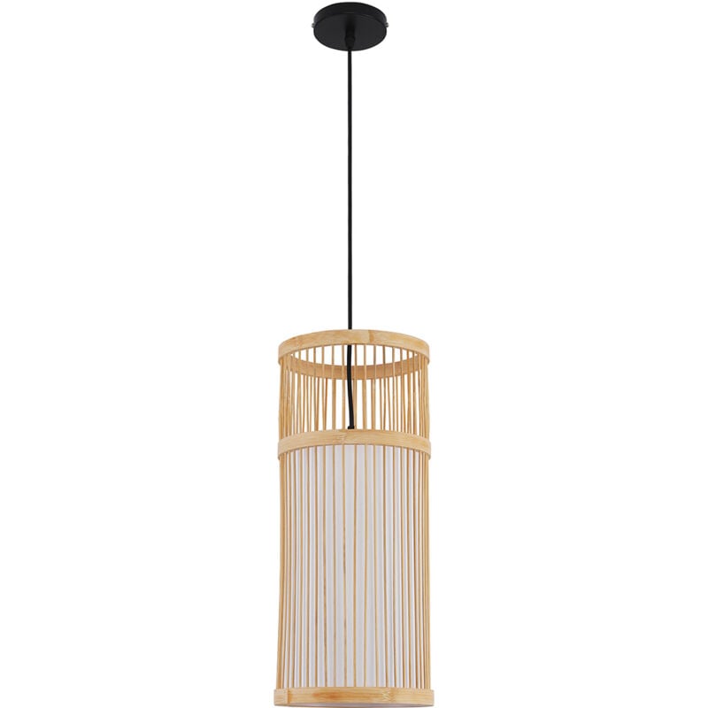 foto del prodotto lampada a soffitto in bamb lampada a sospensione stile boho bali lawan legno naturale