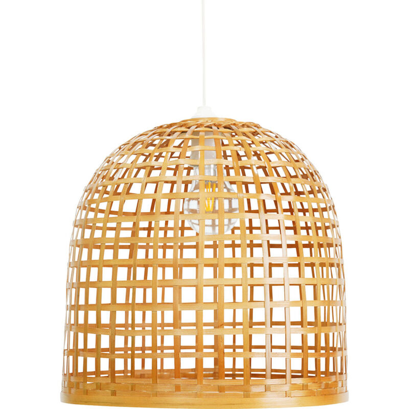 foto del prodotto lampada a soffitto in bamb lampada a sospensione stile boho bali thi legno naturale
