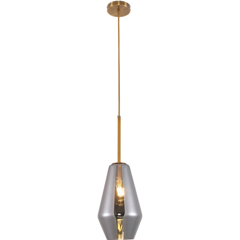foto del prodotto lampada a soffitto in cristallo lampada a sospensione dal design vintage alua gigrio trasparente
