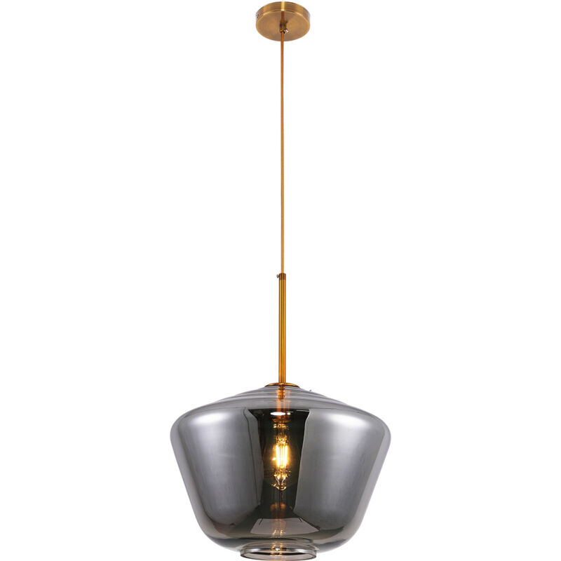 foto del prodotto lampada a soffitto in cristallo lampada a sospensione design vintage erik gigrio trasparente
