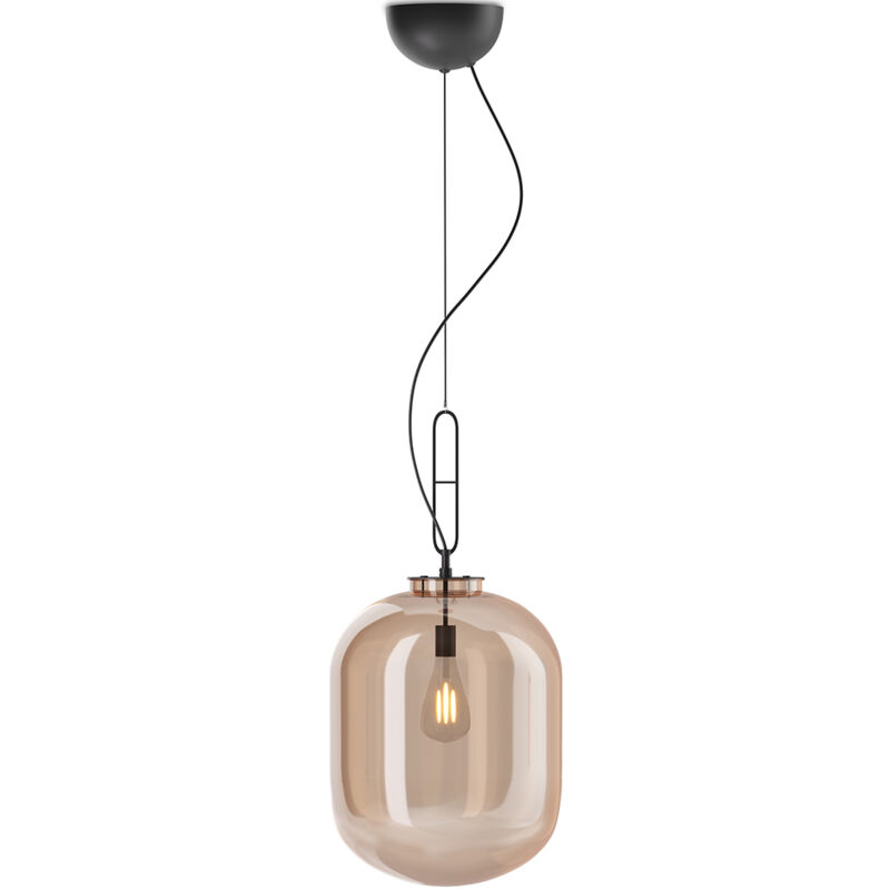 foto del prodotto lampada a soffitto in cristallo lampada a sospensione grau ambra