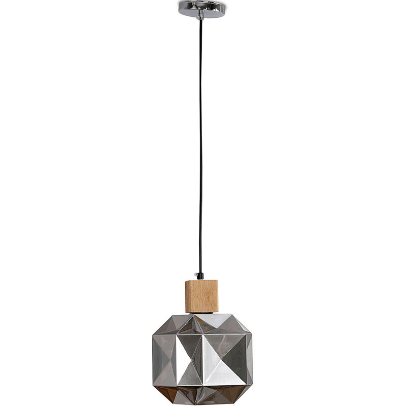 foto del prodotto lampada a soffitto in legno e vetro lampada a sospensione bumba fumo