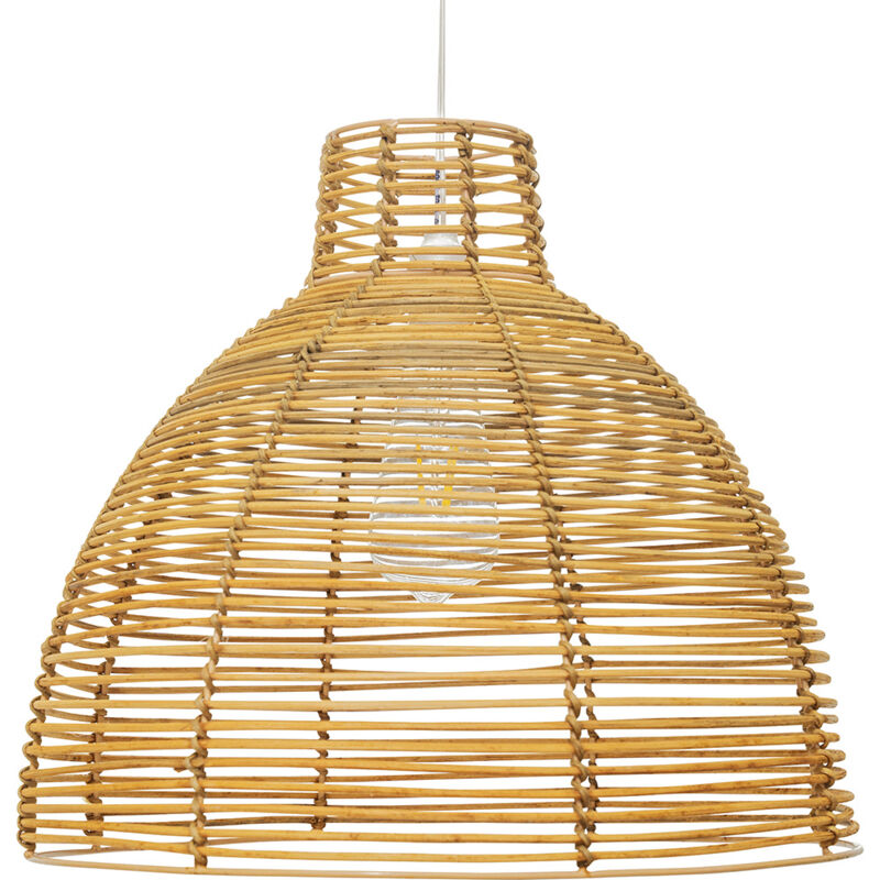foto del prodotto lampada a soffitto in rattan lampada a sospensione in stile boho bali can legno naturale