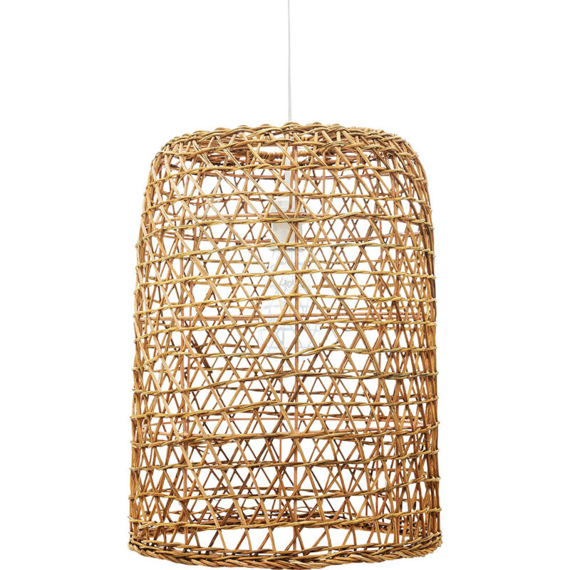 foto del prodotto lampada a soffitto in rattan lampada a sospensione stile boho bali lian legno naturale