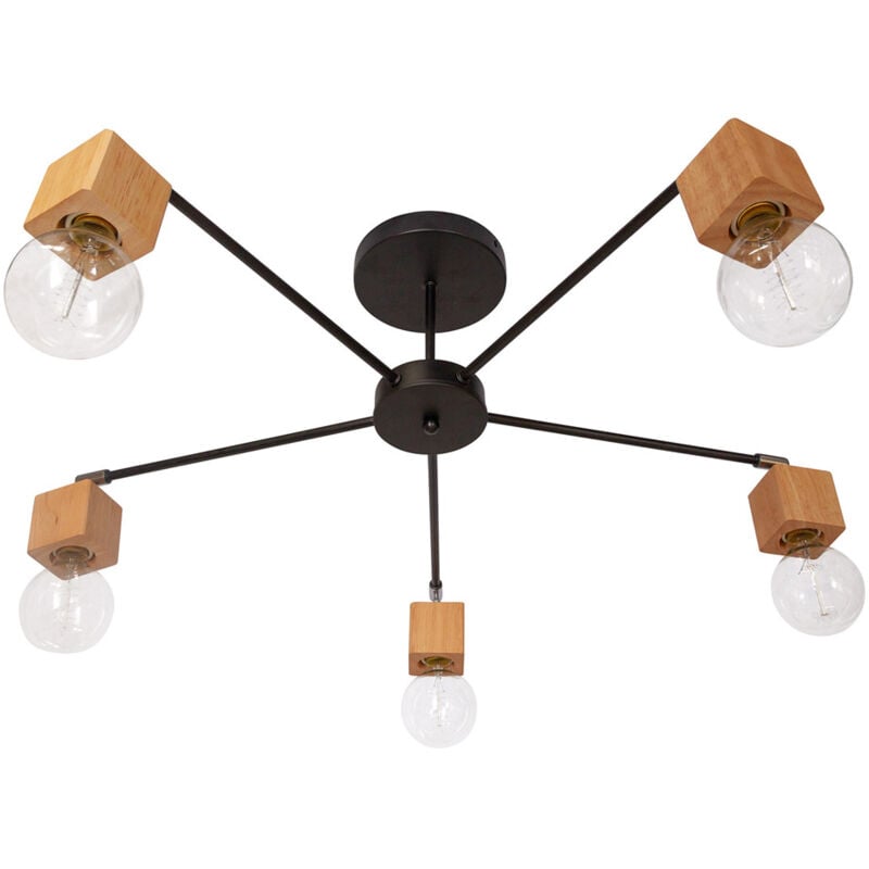 foto del prodotto lampada a soffitto in stile scandinavo bellou nero