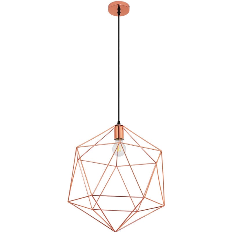 foto del prodotto lampada a soffitto lampada a sospensione dal design vintage lara oro rosato