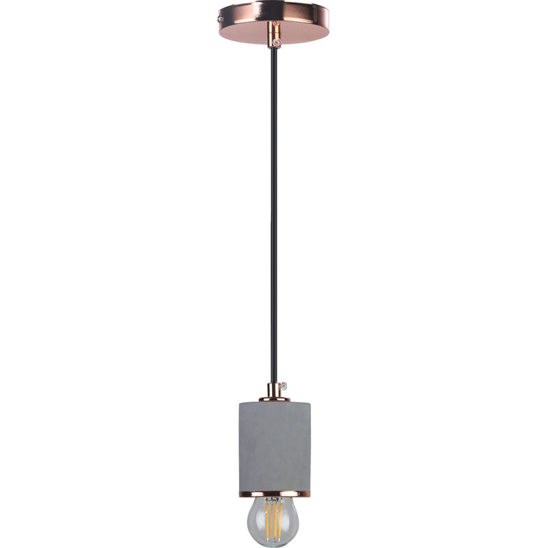 foto del prodotto lampada a soffitto lampada a sospensione metallo e cemento felippo oro rosa cromo