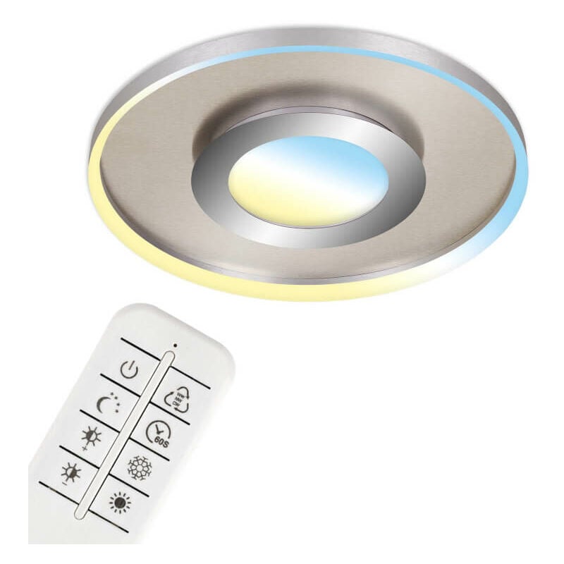 foto del prodotto lampada a soffitto led cct, 49,5 cm, 25 w, 3000 lm, nickel cromato