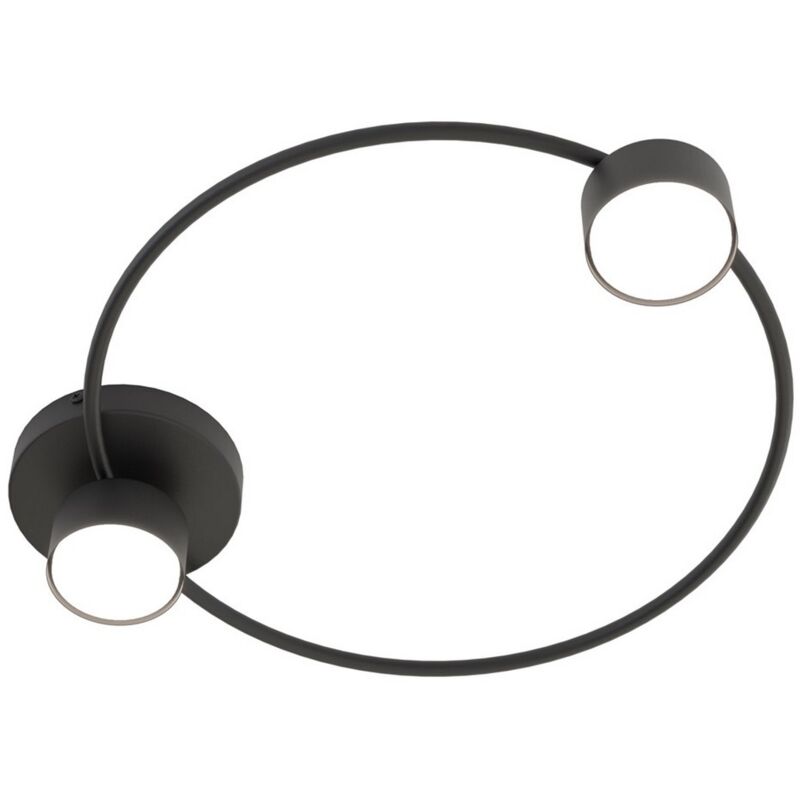 foto del prodotto lampada a soffitto lucio, metallo, nero, 48x9x41 cm