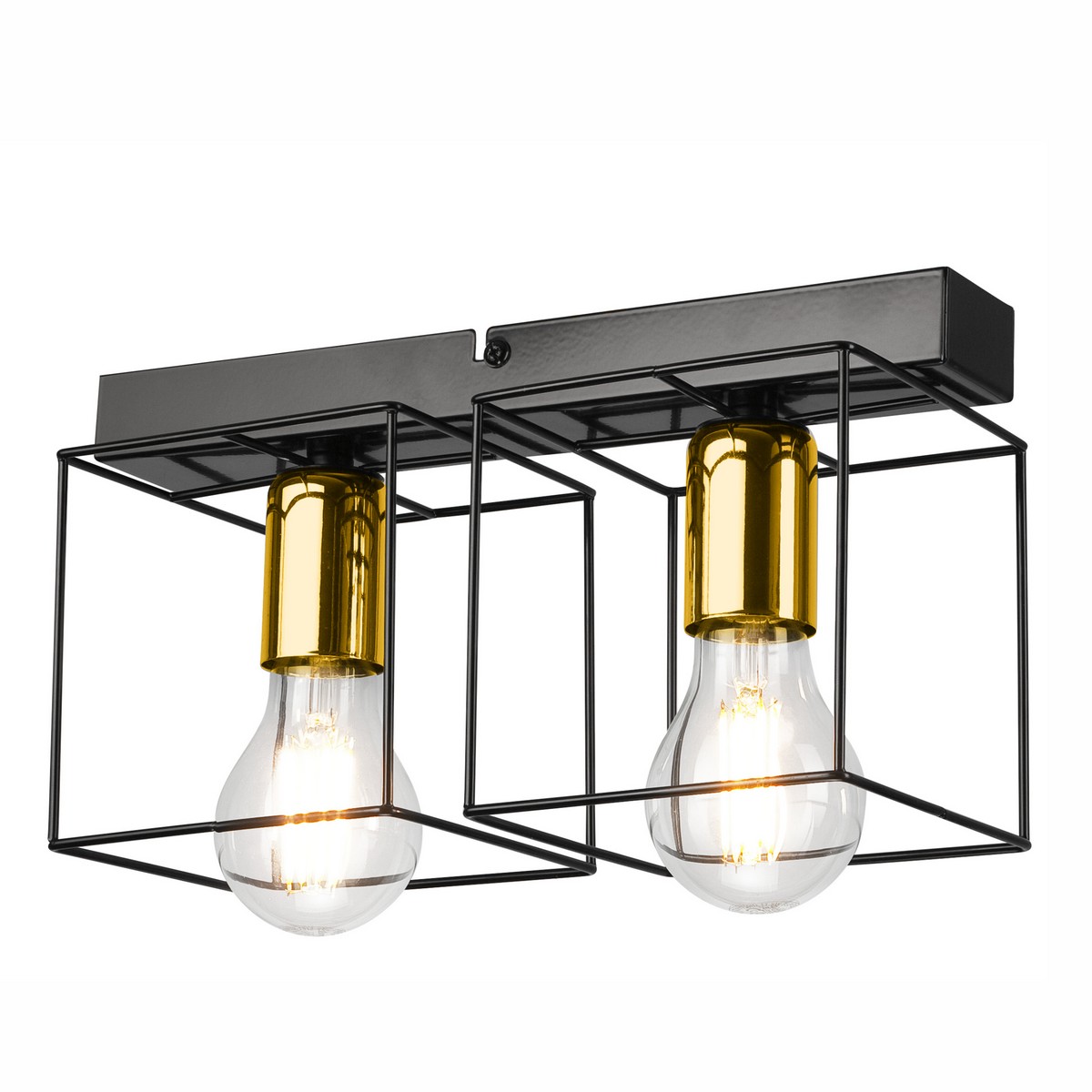 foto del prodotto lampada a soffitto mika, nero, metallo, 17x32x13 cm, epikasa