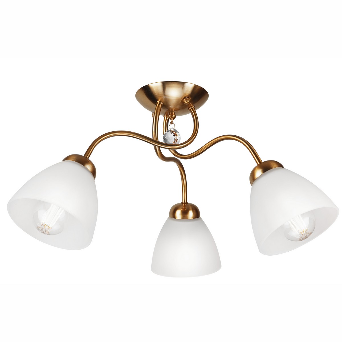 foto del prodotto lampada a soffitto miranda, ottone, acciaio, 60x60x31 cm, epikasa