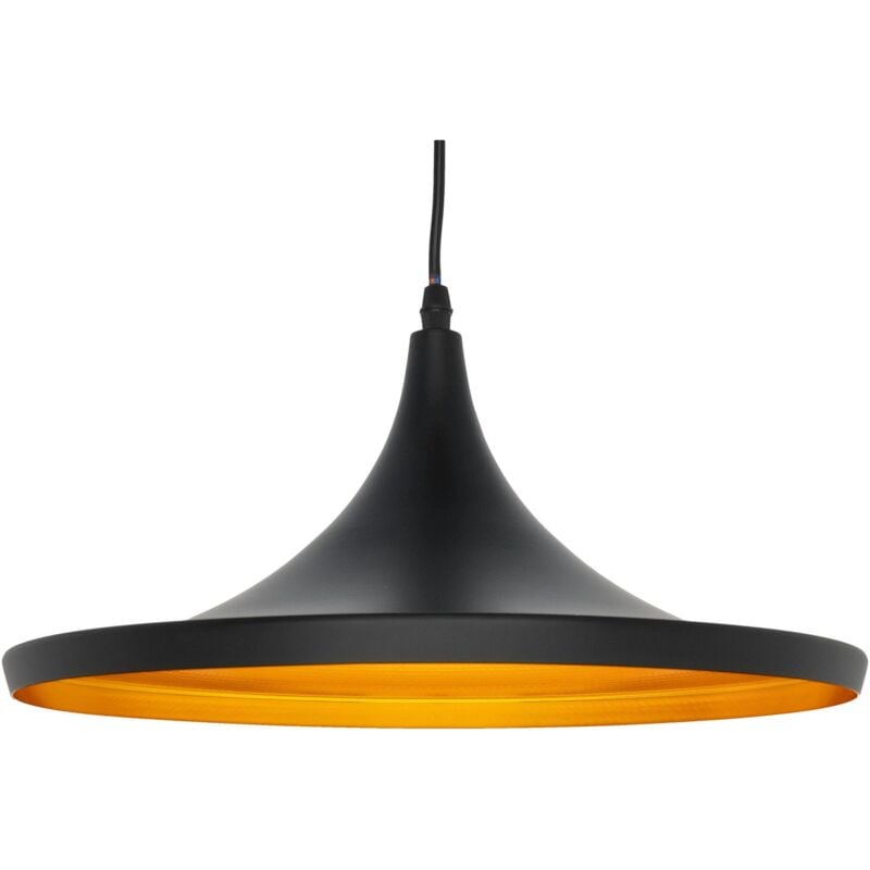 foto del prodotto lampada a soffitto nonla conica 35 cm lampada moderna a sospensione nera e oro jandei