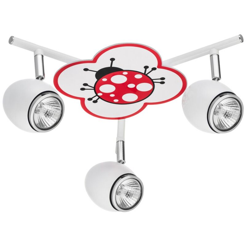 foto del prodotto lampada a soffitto per bambini baby, metallo, tessuto, bianco, argento, 40x40x13,5 cm