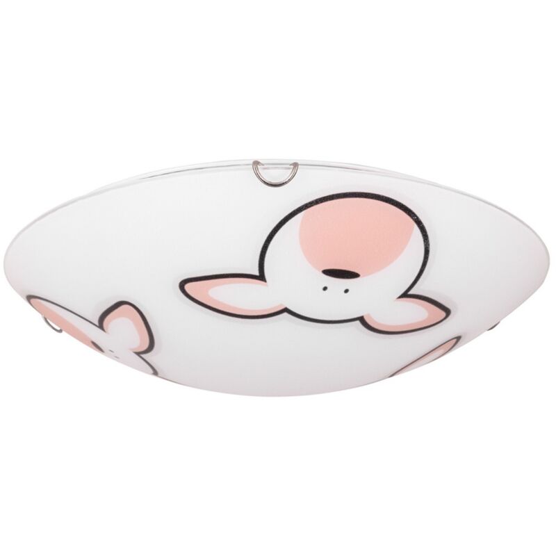 immagine 0 del prodotto lampada a soffitto per bambini leine, metallo, vetro, bianco, argento, 40x40x10 cm