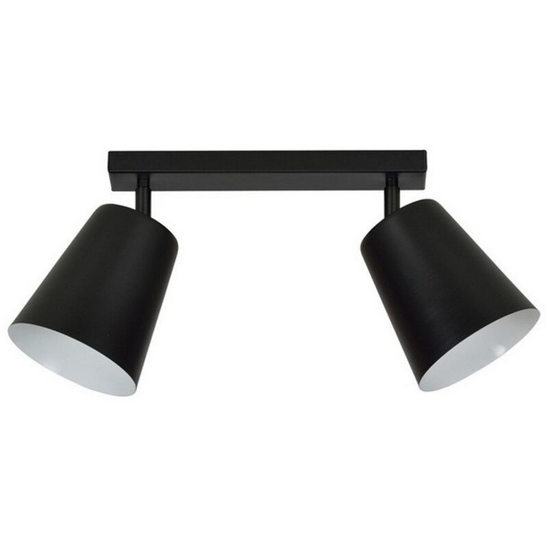 foto del prodotto lampada a soffitto prism, acciaio verniciato a polvere, nero, bianco, 50x30x15 cm