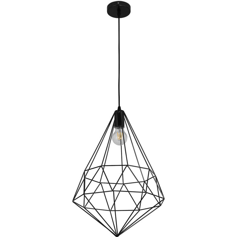 foto del prodotto lampada a soffitto retr lampada a sospensione geometrica yak nero