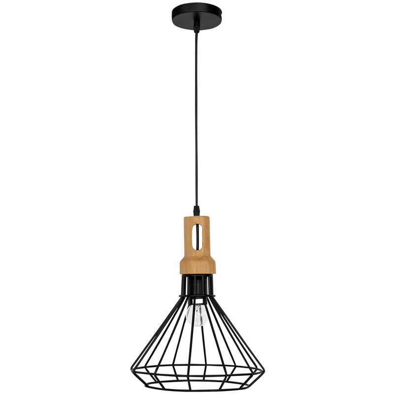 foto del prodotto lampada a soffitto retr lampada a sospensione vilma nero
