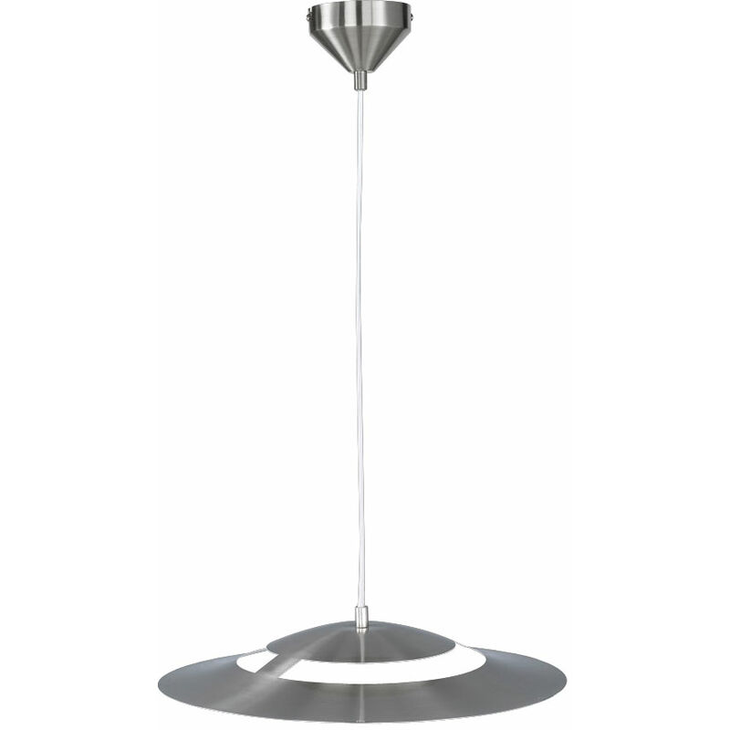 foto del prodotto lampada a sospensione 10 watt smd led illuminazione sala da pranzo vetro nichel opaco trio 324210107