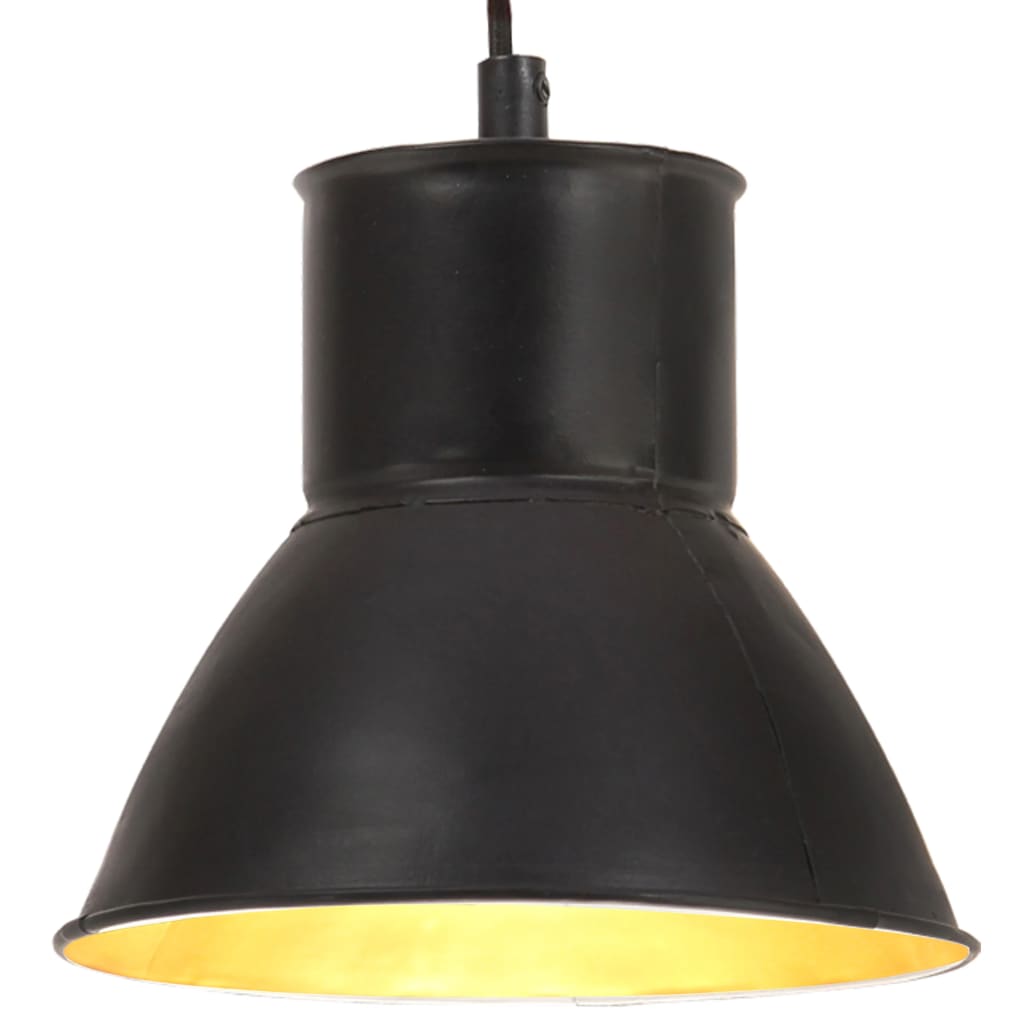 foto del prodotto lampada a sospensione 25 w nera rotonda 17 cm e27 cod mxl 61719