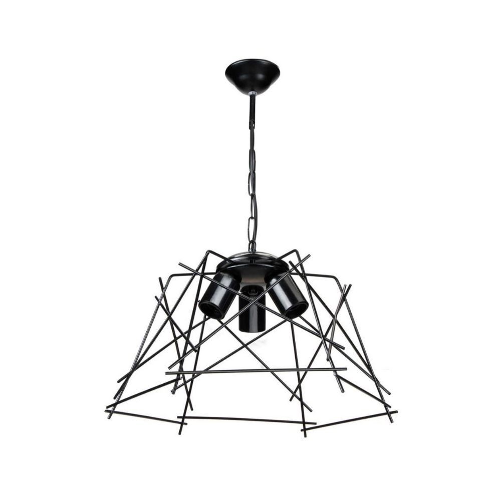 foto del prodotto lampada a sospensione 3 luci in metallo asimmetrico tena mdl3854 colore nero