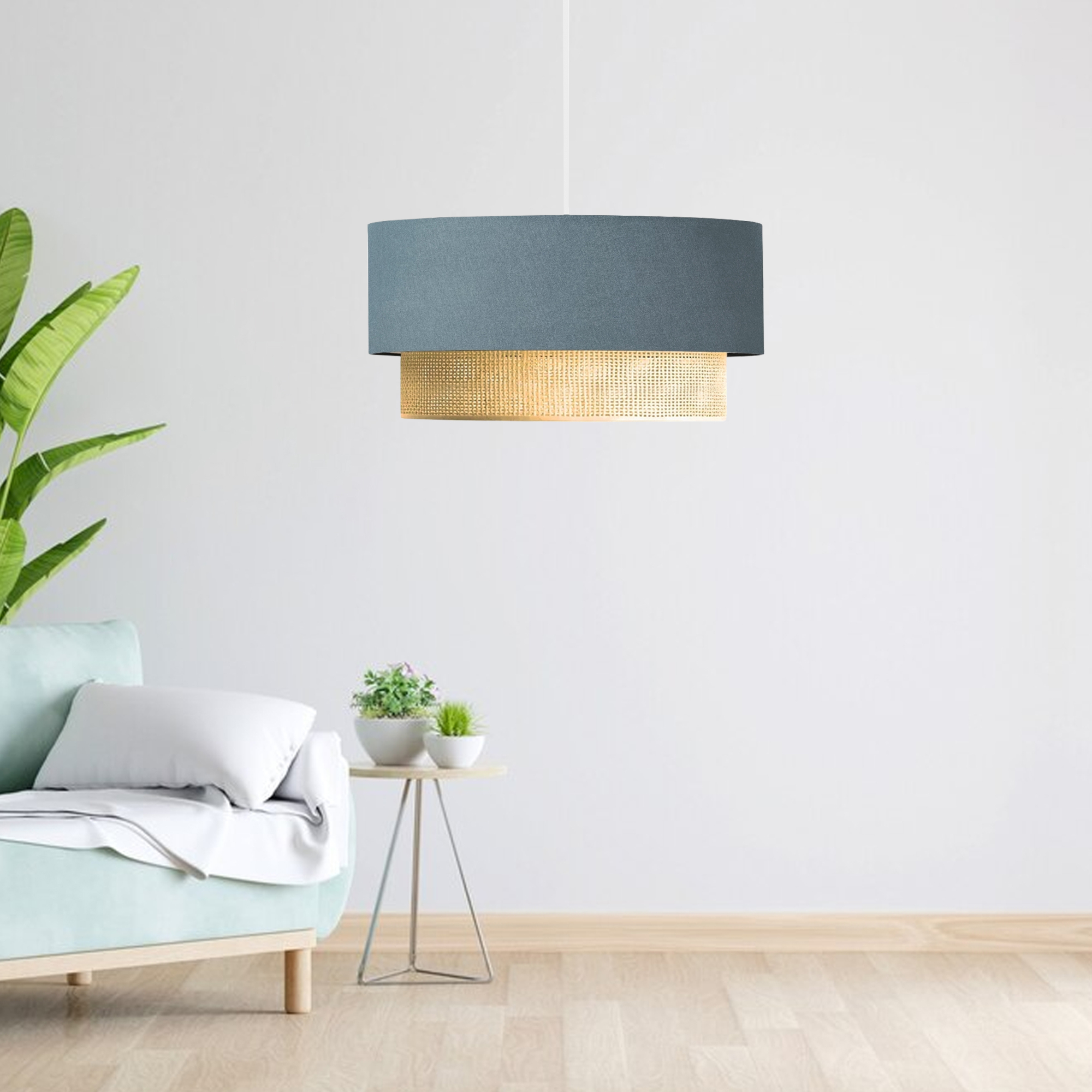 immagine 0 del prodotto lampada a sospensione 39 loughborough 39 lampada da soffitto con paralume a doppio cilindro lampadario con abat jour in