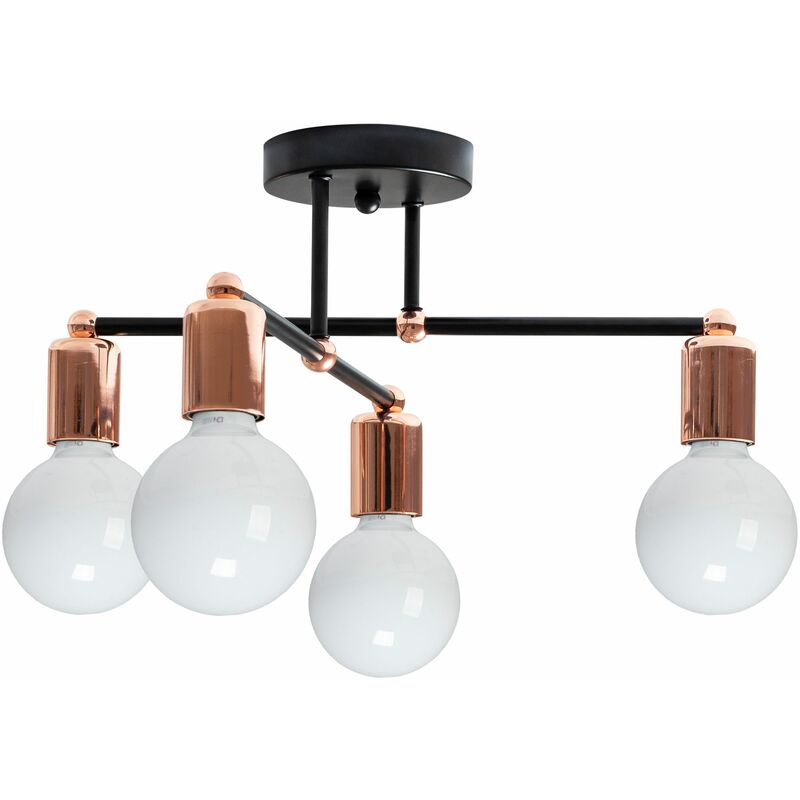 foto del prodotto lampada a sospensione 392200 rosa oro 4 punti luce e27 41x41x18cm
