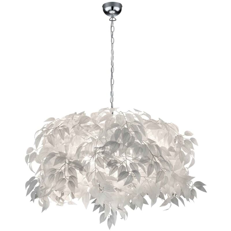 foto del prodotto lampada a sospensione 4 luci, bianco, d70 cm, leavy