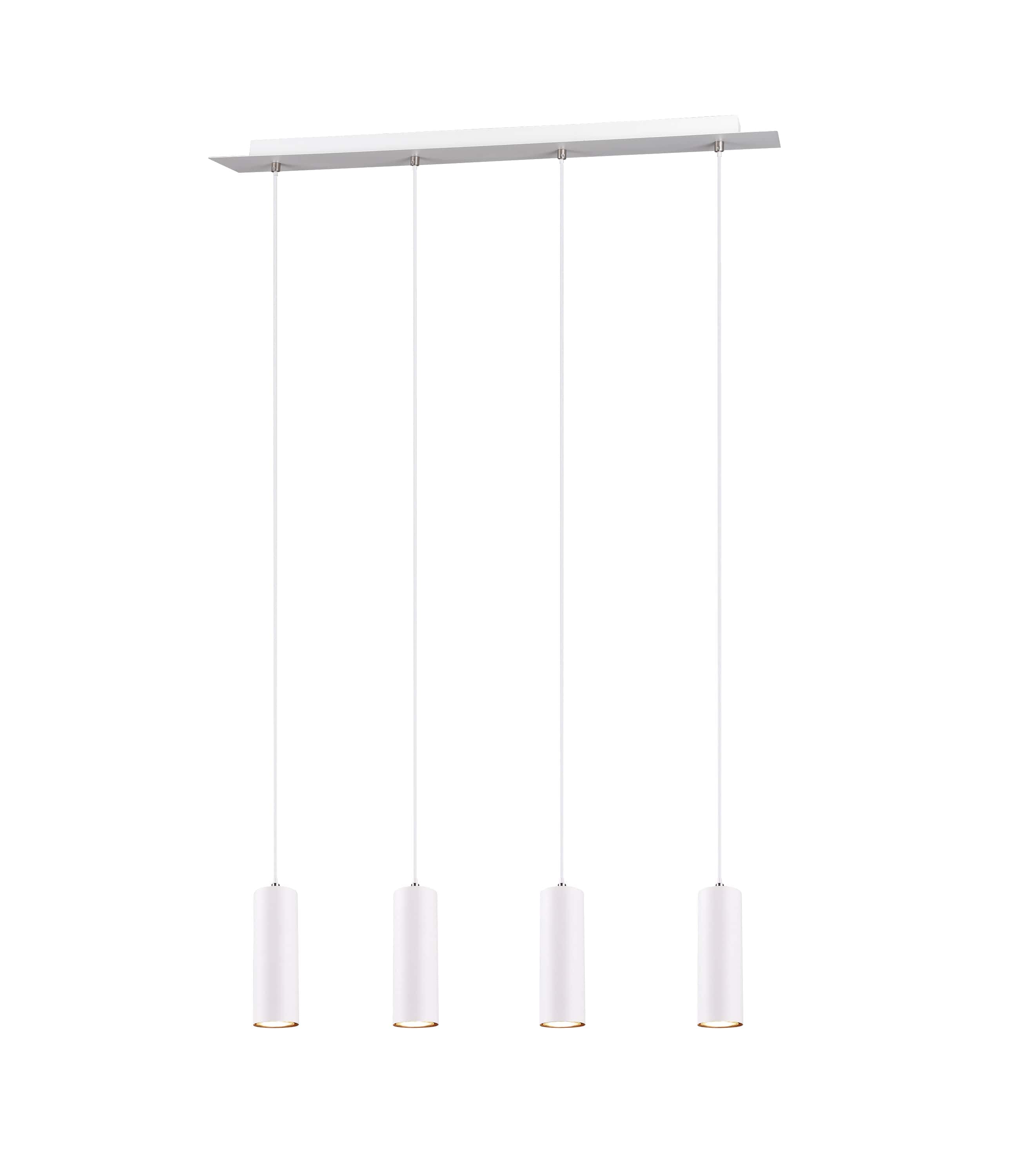 foto del prodotto lampada a sospensione 4 luci, metallo, bianco, l75 cm, marley