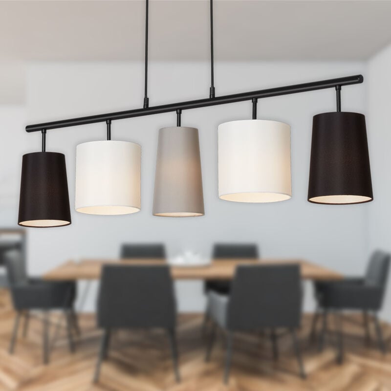 foto del prodotto lampada a sospensione 5xe14 design by kare nero bianco grigio briloner