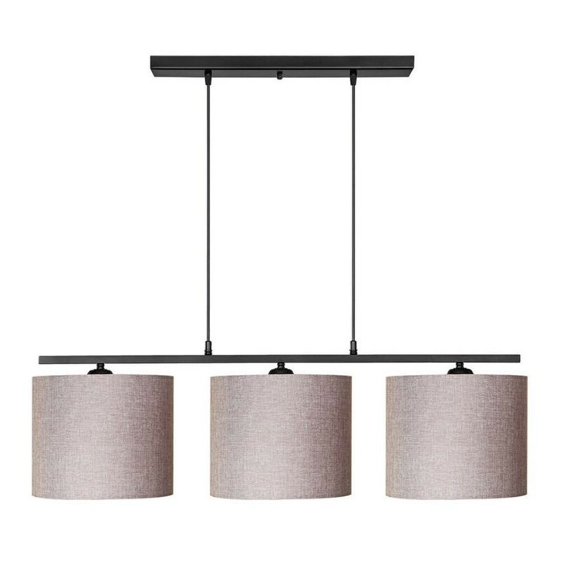 foto del prodotto lampada a sospensione 80cm con paralumi tessuto beige medusa