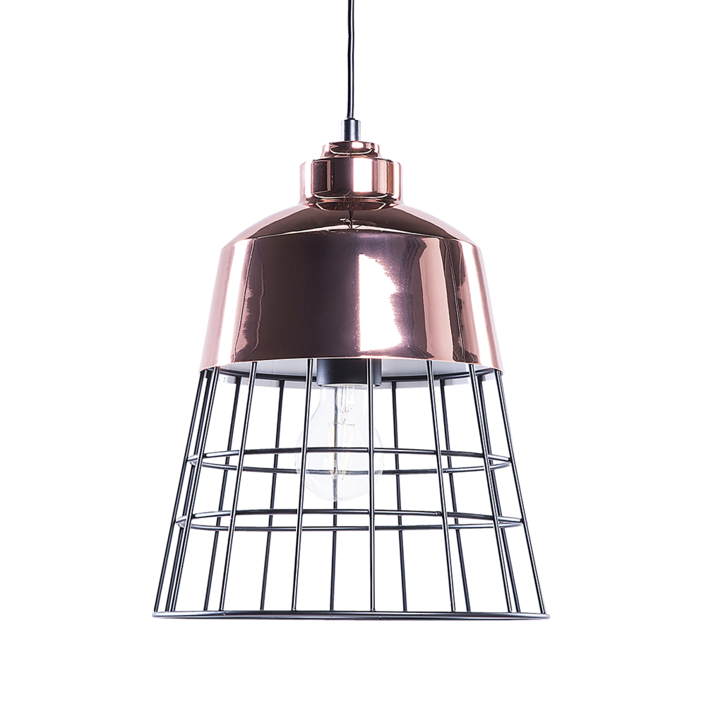 foto del prodotto lampada a sospensione a 1 luce da soffitto rame stile industriale