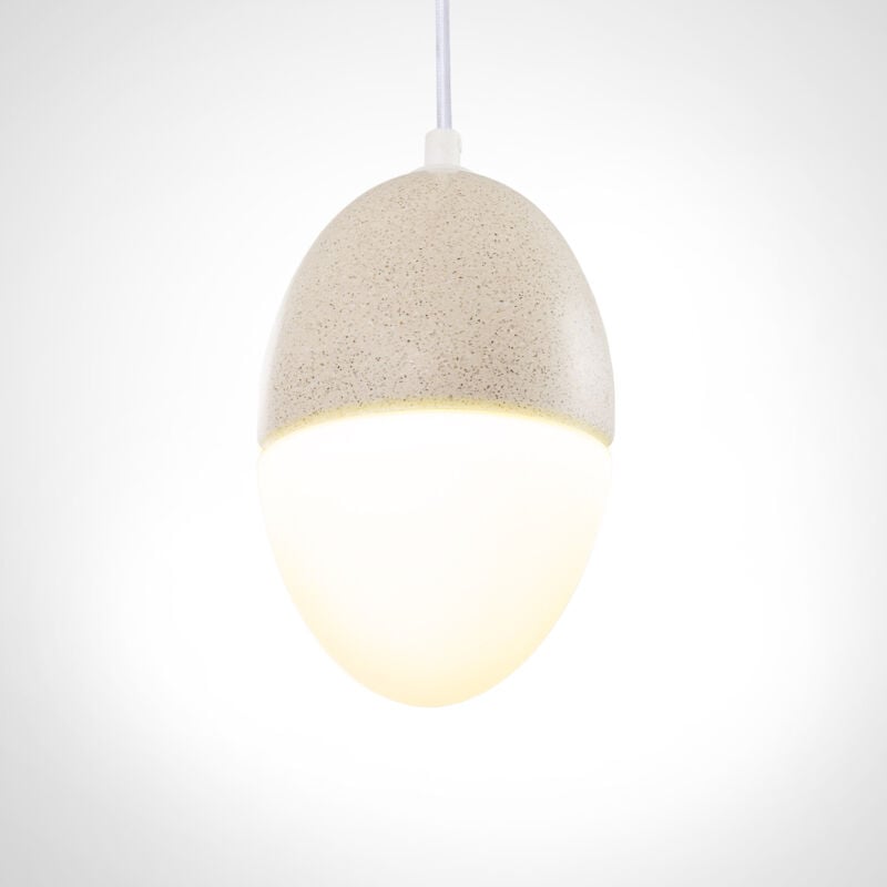 foto del prodotto lampada a sospensione a , e27, per soggiorno, sala da pranzo, cucina, regolabile in altezza b ton gr s blanc, senza illuminante paco home