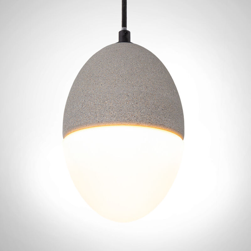 foto del prodotto lampada a sospensione a , e27, per soggiorno, sala da pranzo, cucina, regolabile in altezza b ton gris pierre, senza illuminante paco home
