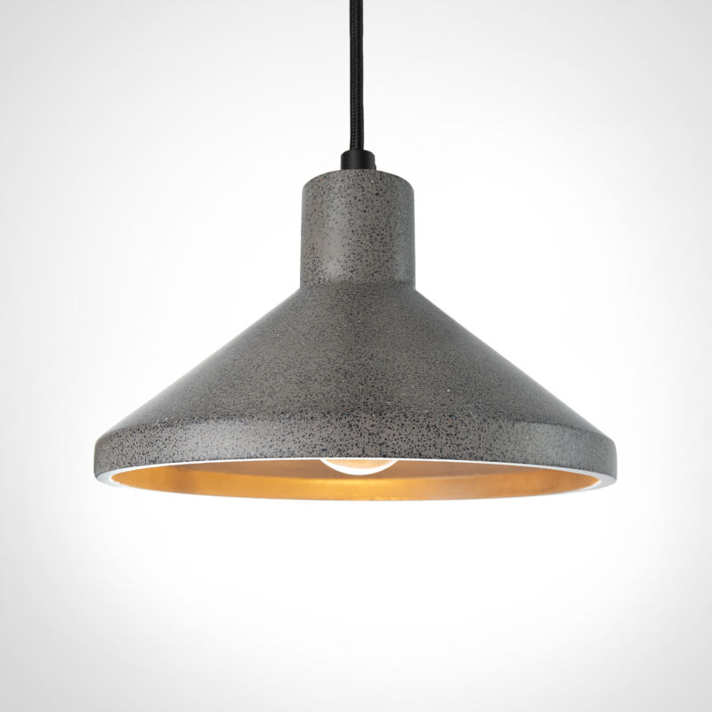 foto del prodotto lampada a sospensione a , e27, per soggiorno, sala da pranzo, cucina, regolabile in altezza concrete sandstone black, senza illuminante paco home