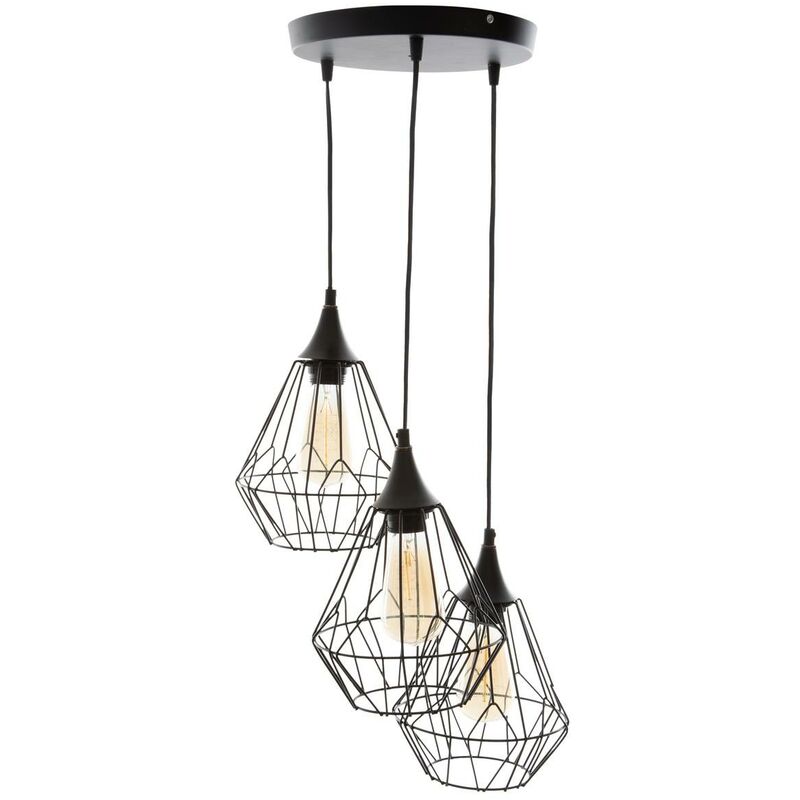 foto del prodotto lampada a sospensione a filo kaore in metallo nero d25cm atmosphera cr ateur d int rieur