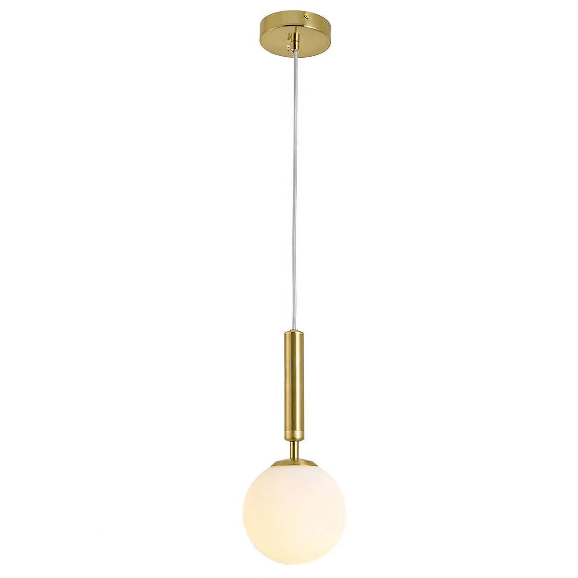 foto del prodotto lampada a sospensione a sfera in vetro g108 1w gold e27