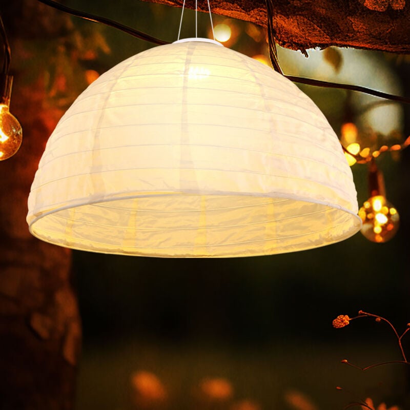 foto del prodotto lampada a sospensione a soffitto a led solare con illuminazione per terrazza da giardino, lampada a sospensione per esterni