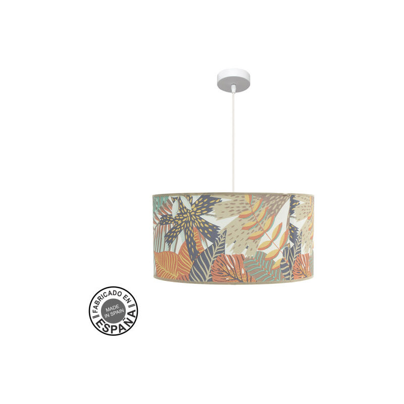 foto del prodotto lampada a sospensione a soffitto etiopia 50d 1xe27 bianco stampato fabrilamp