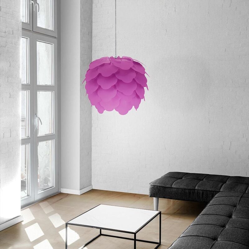 foto del prodotto lampada a sospensione a soffitto viola soggiorno illuminazione sala da pranzo foglie fiori lampada a pendolo eglo 92987